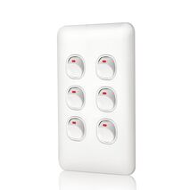 Switch 6 Gang 10 Amp Slim Wafer