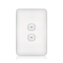 Switch 2 Gang 10 Amp Slim Elite
