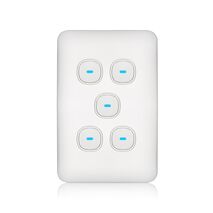 Switch 5 Gang 10 Amp Slim Elite