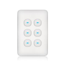 Switch 6 Gang 10 Amp Slim Elite