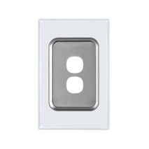 Glass Two Gang Switch Body And Cover Only