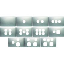 KS Single P/Point Cover Plate - Silver - KS/CPGPO1/SV