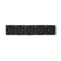 Cable Tie Adhesive Mount 19mm Square Takes 4mm Cable Ties Black 100Pack