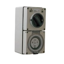 3 Phase 5 Round Pin Combo - 10Amp - RESISTIVE ORANGE - IP/CO3PH510/RO