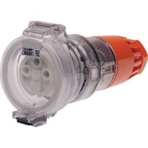3 Round Pin Extension Socket - 32Amp - IP/SCO3P32R