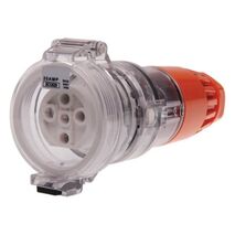 3 Phase 5 Round Pin Extension Socket - 50Amp - IP/SCO5P50