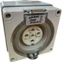 3 Phase 5 Round Pin Socket - 10Amp - RESISTIVE ORANGE - IP/SC510/RO