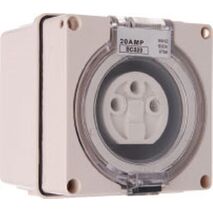 3 Round Pin Socket - 32Amp - IP/SC332R