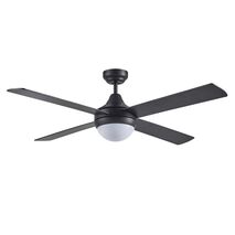 Link 1220mm 4 Blade Ceiling Fan & Light 2 x E27 Matt Black