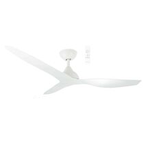 Avoca DC 1320mm 3 ABS Blade WIFI & Remote Control Ceiling Fan Only Matt White