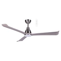 Polo DC 1320mm 3 ABS Blade WIFI & Remote Control Ceiling Fan with Variable Dim 15w CCT LED Light Nickel/Driftwood