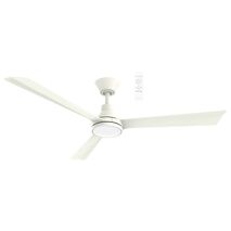 Riviera DC 1320mm 3 ABS Blade WIFI & Remote Control Ceiling Fan with Variable Dim 15w CCT LED Light Matt White