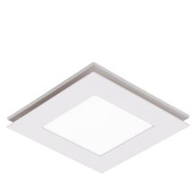 Flow Square 300mm Exhaust Fan & 12w Tricolour LED Light White
