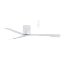 Metro DC Close to Ceiling 3 ABS Blade 1320mm Hugger  WIFI & Remote Control Ceiling Fan Matt White