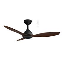 Elite DC 1320mm 3 ABS Blade WIFI & Remote Control Ceiling Fan Only Matt Black/Walnut