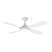 Hampton DC 1320mm 4 ABS Blade WIFI & Remote Control Ceiling Fan with Variable Dim 18w CCT LED Light Matt White