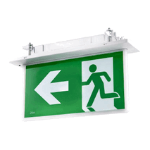 Slim Recessed Emergency Sign Black