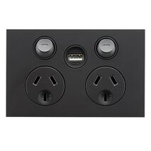 Saturn Zen
Double Power Point
Single USB Charger, Horizontal Mount, 250V, 10A | Zen White