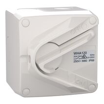 Weathershield
Switch
1-Gang, 1 Pole, 20A/16AX, 250VAC, IP66 | Resistant Grey