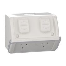 Weathershield
Socket
Twin, Flap, 10A, 250VAC, IP54 | Resistant Grey