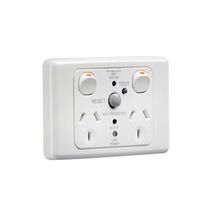 2000 Series
RCD Protected Twin Switch Socket Outlet
250V, 10A, 2 Pole, 30mA RCD | White Electric