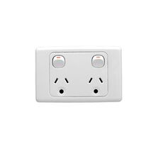 2000 Series
Twin Switch Socket Outlet
250V, 10A, Round Earth Pin | White Electric