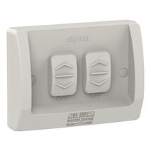 Weathershield
Switch
Flush, 2-Gang, 16AX, 250VAC, IP66 | Resistant Grey