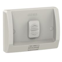 Weathershield
Switch
Flush, 1-Gang, 16AX, 250VAC, IP66 | Resistant Grey