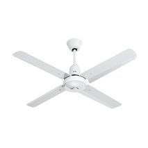 Airflow, Ceiling Sweep Fan, 4 Aluminium Blades 1200mm RC
White Electric