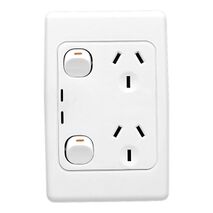2000 Series
Twin Switch Socket Outlet
250V, 10A, Vertical, Indicator | White Electric