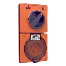 Clipsal - 56 Series, Switched Socket, Surface IP66 3 PIN 15A Less Enclosure
Grey