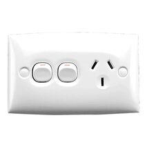 Standard Series, Single Switch Socket Outlet 250V 10A, Standard Size, 2 Pole, Removable Ex Switch
White Electric