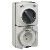 Clipsal - 56 Series, Switched Socket Outlet, 250V, 10A, 3 Flat Pin
Chemical Grey