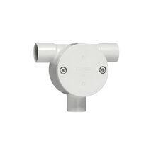 Clipsal - Cable Management, Tangential Junction Box, 20mm I.D, 3 Way Entry, T-type
Grey