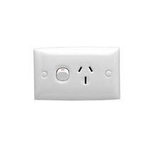 Standard Series, Single Switch Socket Outlet, 250V, 15A, Standard Size, 2 Pole
White Electric