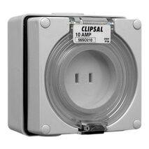 Clipsal - 56 Series, Surface Socket, IP66, 110V 10A - 2 ParAllel Flat Pins
Grey