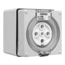 Clipsal - 56 Series, Surface Socket, IP66, 500V 32A - 5 Round Pins
Chemical Grey