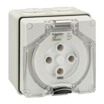 Clipsal - 56 Series, Surface Socket, IP66, 500V 50A - 4 Round Pins
Grey
