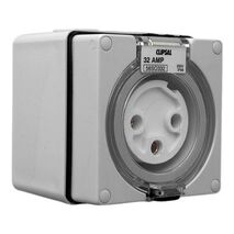 Clipsal - 56 Series, Surface Socket, IP66, 250V 32A - 3 Round Pins
Grey