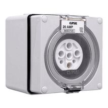 Clipsal - 56 Series, Surface Socket, IP66, 500V 20A - 7 Round Pins
Grey