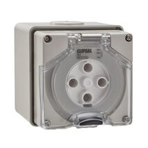 Clipsal - 56 Series, Surface Socket, IP66, 500V 32A - 4 Round Pins
Grey
