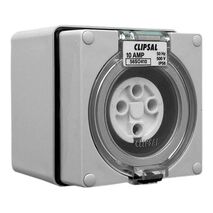 Clipsal - 56 Series, Surface Socket, IP66, 500V 10A - 4 Round Pins
Grey