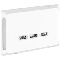 Pro Series, USB Charging Station, 3 Outlet Type A - Extra Vivid White