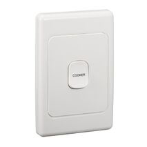 2000 Series, Switch Mechanism, 250V 32A Double Pole Vertical Marked COOKER - White Electric