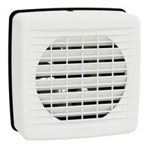 Airflow, Exhaust fan, window, 150mm blade dia, pull cord louvre, white