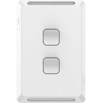 Pro Series, Gridplate and Skin, 2 Gang, Vertical/Horizontal Mount - Extra Vivid White