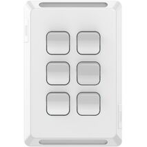 Pro Series, Gridplate and Skin, 6 Gang, Vertical/Horizontal Mount - Extra Vivid White
