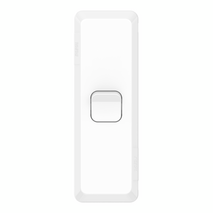 Pro Series, Architrave Switch, Vertical Mount, 1 Gang, 230/240V, 20A, 16AX - Extra Vivid White