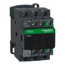 TeSys D, Contactor, TeSys Deca, 3P(3 NO), AC-3/AC-3e, 0 to 440V, 9A, 24-60VAC/DC coil