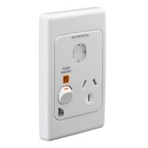 Medilec, Single Switch Socket Outlet, 250V, 10A, Vertical - White Electric